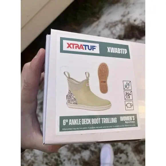 Xtratuf Women's 6" Gray Fleece Lined Ankle Deck Boots XWAB1TP Cold Weather Sz 6 - Picture 9 of 9